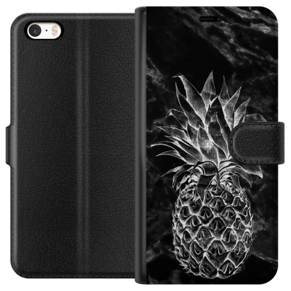 Apple iPhone 5 Plånboksfodral Marmor Ananas