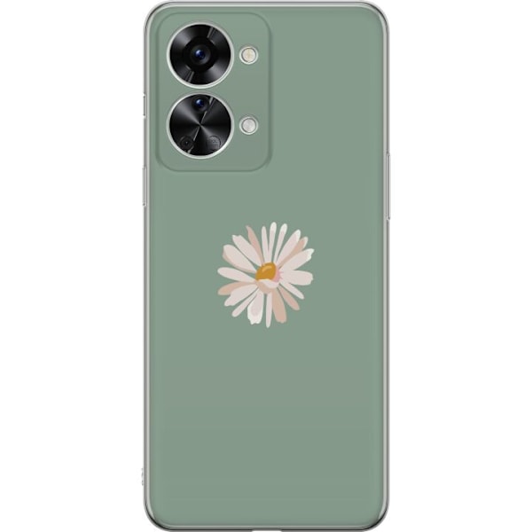 OnePlus Nord 2T Gennemsigtig cover Grøn Minimalblomst - stilf