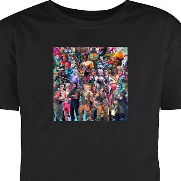 T-shirt til Voksen | Klassisk Voksen T-shirt Fortnite sort XXL