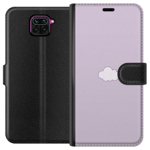 Xiaomi Redmi Note 9 Plånboksfodral Lila Moln – minimalistiskt moln på lila bakgrund
