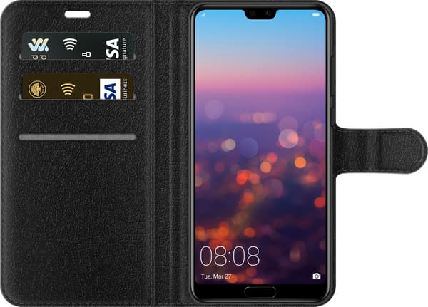 Kompatibel Tegnebogsetui til Huawei P20 Pro Monet – Blått stationsmotiv blå