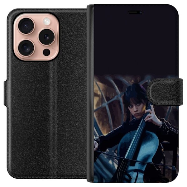 Apple iPhone 16 Pro Tegnebogsetui Wednesday Addams