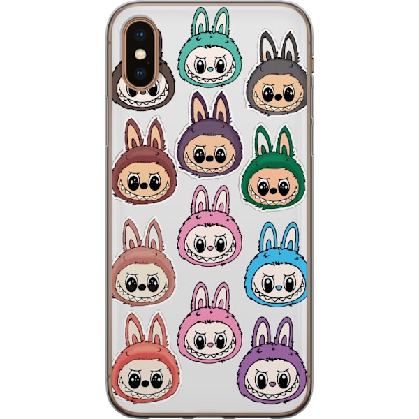Apple iPhone X Läpinäkyvä kuori Labubu Macaron Monster - S