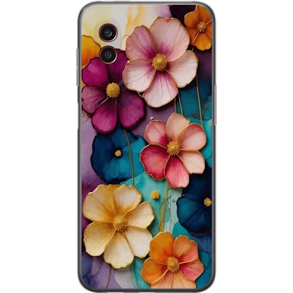 Samsung Galaxy Xcover6 Pro Gjennomsiktig deksel Blomster Farge