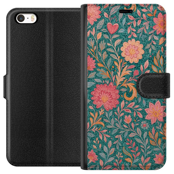 Apple iPhone 5s Lommeboketui Floral Dream