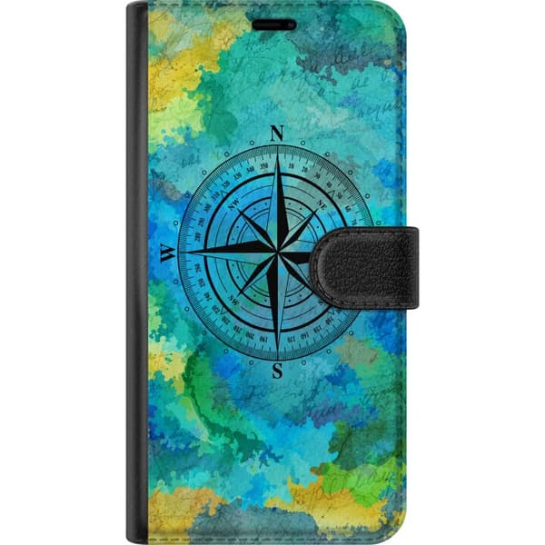 Kompatibel Tegnebogsetui til Apple iPhone 5s Turkis kompasrose turkis