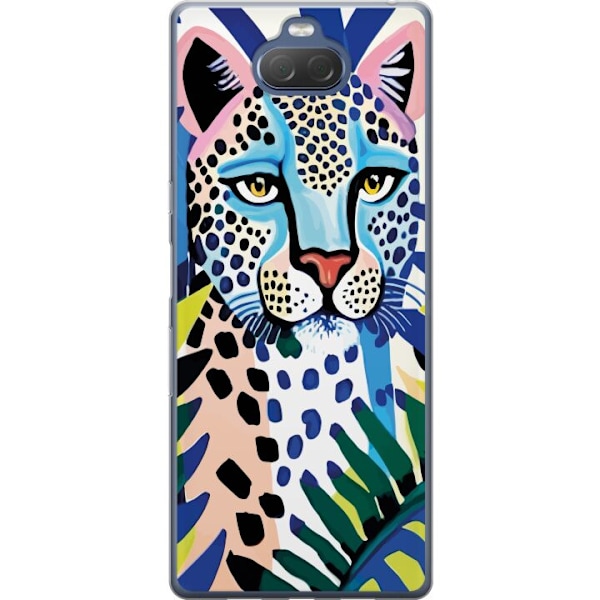 Sony Xperia 10 Plus Gennemsigtig cover Livlig Leopard