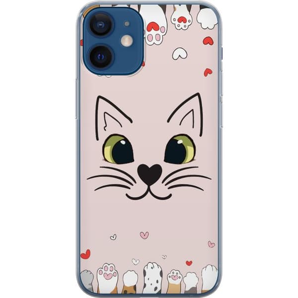 Kompatibelt Mobilskal till Apple iPhone 12 mini Mjooo Katt