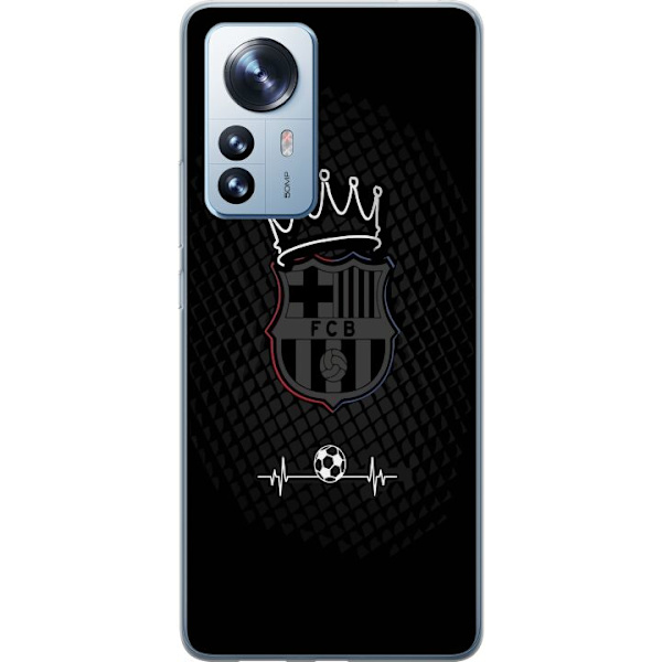 Xiaomi 12 Pro Läpinäkyvä kuori FC Barcelona Emblem Jalkapalloaihe Sininen Punainen Seuramerkki Katalonia La Liga Fanit Suosittu Ikoninen