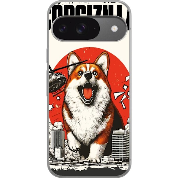 Google Pixel 9 Pro Genomskinligt Skal Corgizilla