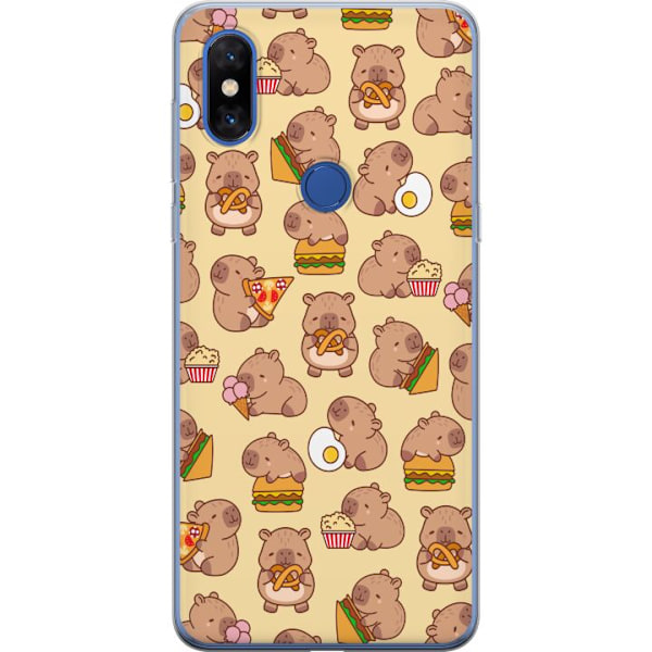 Xiaomi Mi Mix 3 Läpinäkyvä kuori Kawaii capybara puhelinkotelo useilla söpöillä hahmoilla