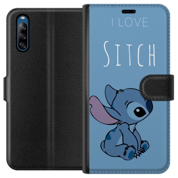 Sony Xperia L4 Lompakkokotelo I Love Stitch