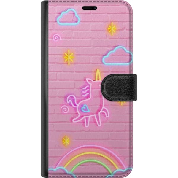Kompatibel Tegnebogsetui til Samsung Galaxy A20e Unicorn Neon