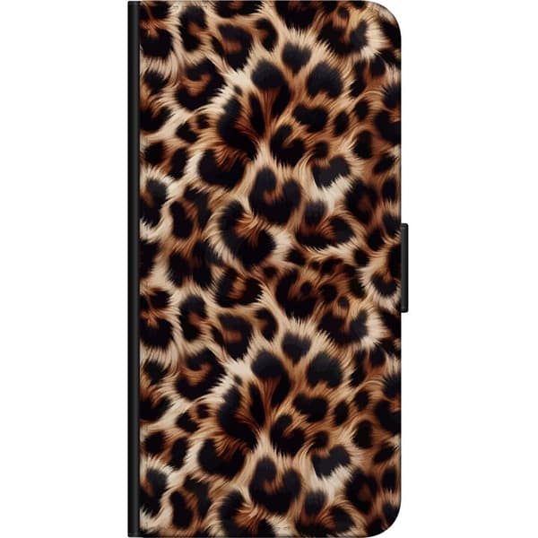 Kompatibel Tegnebogsetui til Nokia 5.4 Nær billede af leopardmønster med bløde pelsdetaljer i brune og sorte nuancer