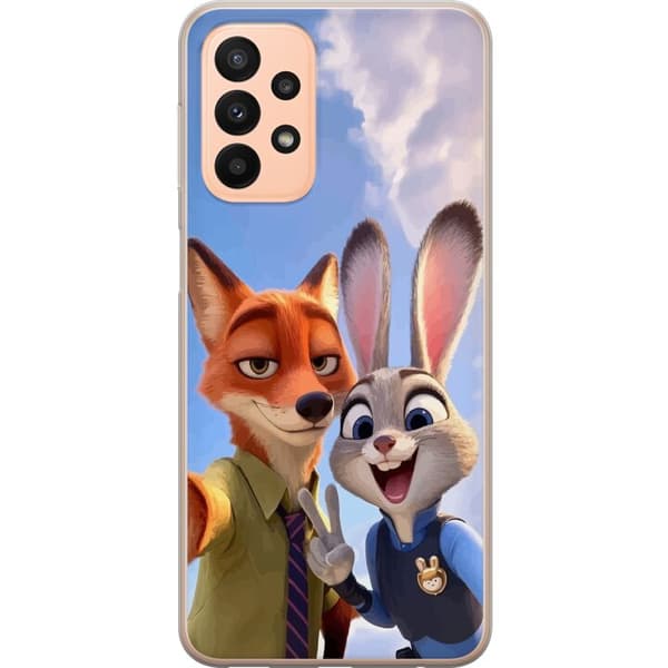 Kompatibelt Mobildeksel til Samsung Galaxy A23 Zootopia Nick og Judy bestevenner