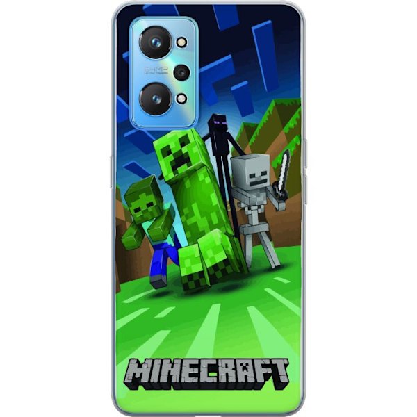 Realme GT Neo2 Läpinäkyvä kuori Minecraft Creeper mobilskal i klassisk grön pixelstil