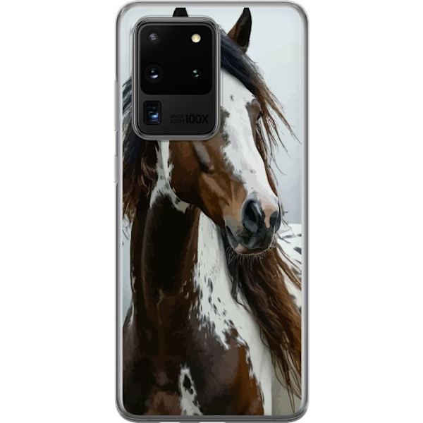 Samsung Galaxy S20 Ultra Läpinäkyvä kuori Hevonen Eläimet Aihe Graafinen Suunnittelu Luonto Vahva Aihe Suosittu Taide Eläinten Teema Ratsastus