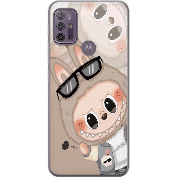 Motorola Moto G10 Läpinäkyvä kuori Labubu Rainbow Chaos