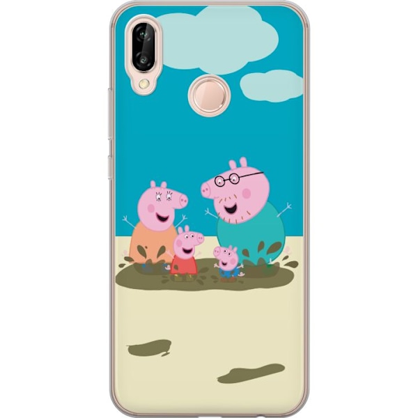 Huawei P20 lite Gennemsigtig cover Greta Gris Familie Georg Mu