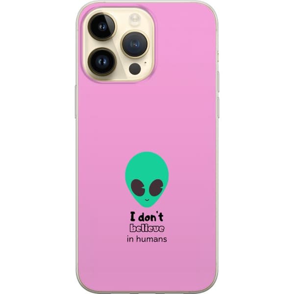 Kompatibelt Mobilskal till Apple iPhone 15 Pro Max Jag tror inte på människor rosa