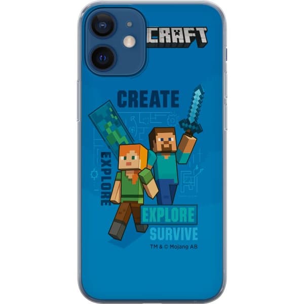 Kompatibelt Mobildeksel til Apple iPhone 12 mini Minecraft Grotter