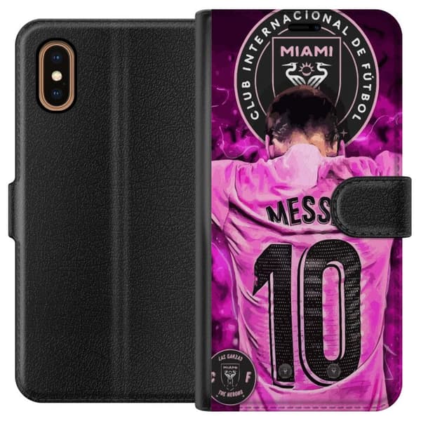 Kompatibel Tegnebogsetui til Apple iPhone XS Max Messi