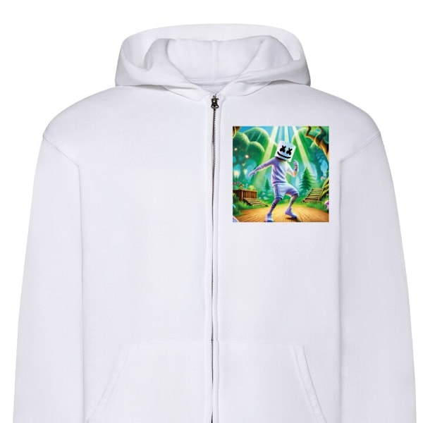 Zip-Hoodie | Hættetrøje med Lynlås til Voksne Fortnite hvid S