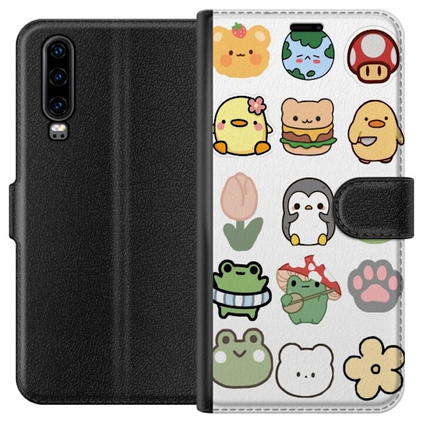 Huawei P30 Lompakkokotelo Kawaii Friends