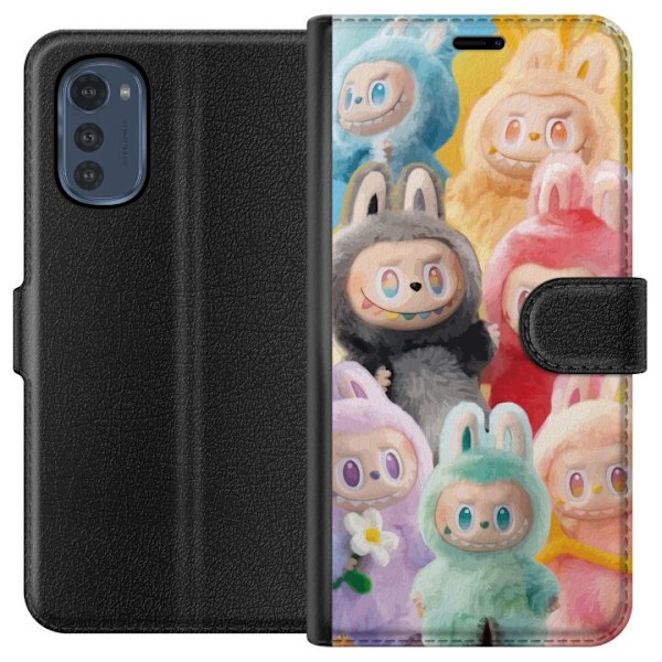 Motorola Moto E32s Tegnebogsetui Labubu Skitse Stil