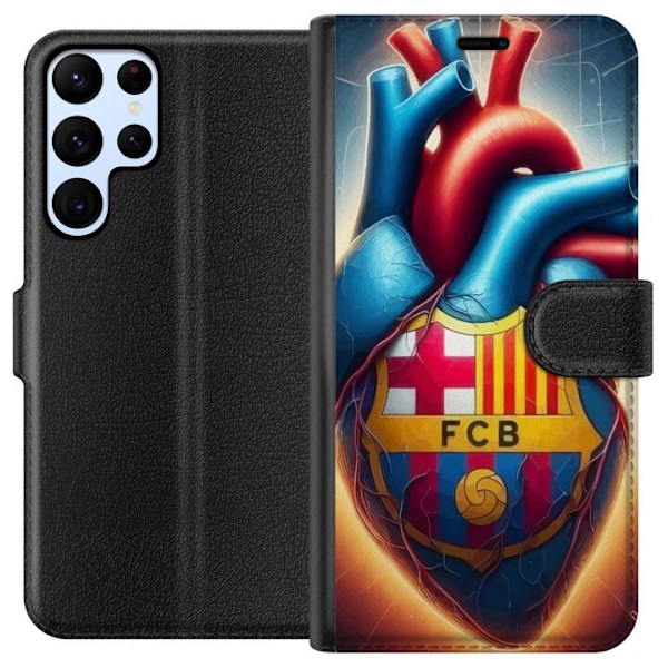 Samsung Galaxy S24 Ultra Tegnebogsetui FCB Hjerte