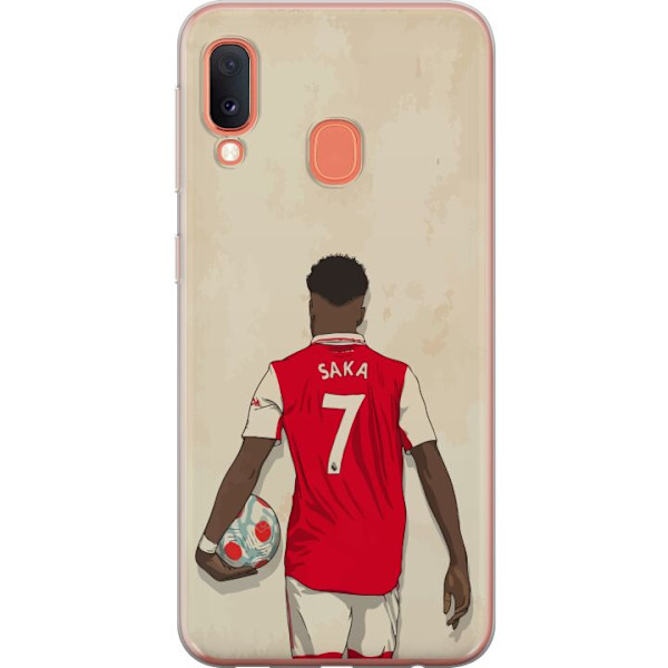 Samsung Galaxy A20e Läpinäkyvä kuori Arsenal FC Jalkapallo Arsenal FC Motiivi Pelaaja Premier League Englanti Suosittu Urheilulaji Jalkapallotähti