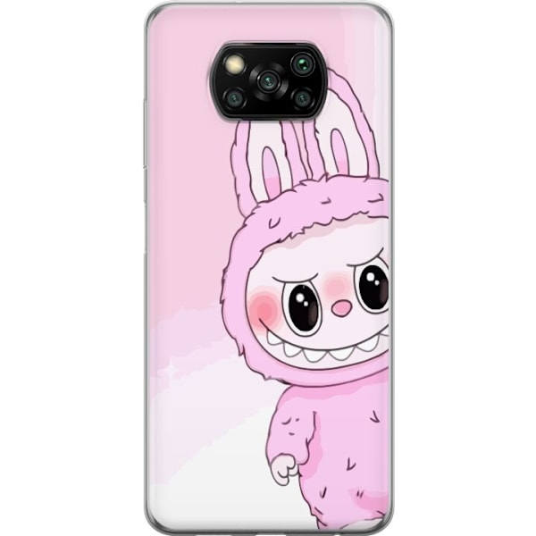 Xiaomi Poco X3 NFC Läpinäkyvä kuori Labubu Jänis-sarja