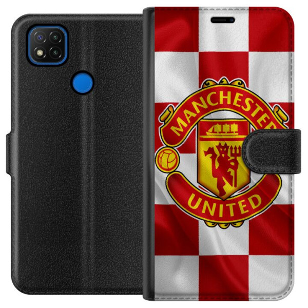 Xiaomi Redmi 9C Plånboksfodral Manchester United
