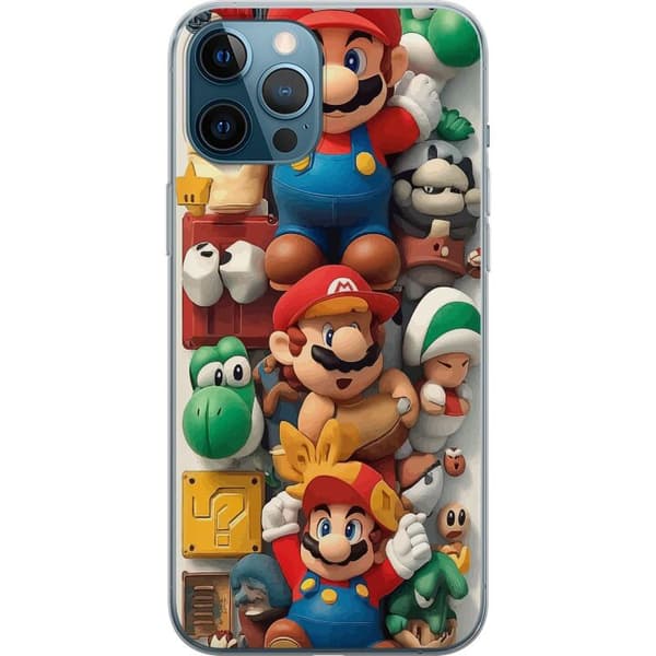 Kompatibelt Mobilskal till Apple iPhone 12 Pro Max Super Mario Iconic Character Collage