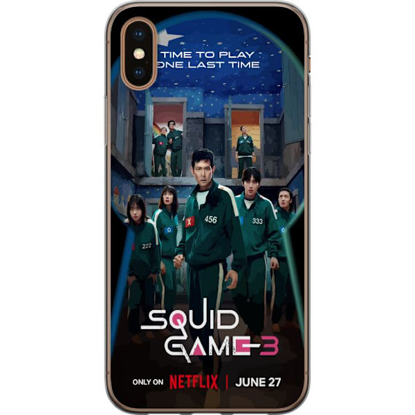 Apple iPhone XS Max Genomskinligt Skal Squid Game Säsong 3 Seriefigurer Populärt TV Serie Motiv Ikoner Spänning Drama Asiatisk Design Trend