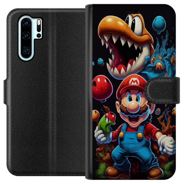 Kompatibelt Lommeboketui til Huawei P30 Pro Super Mario