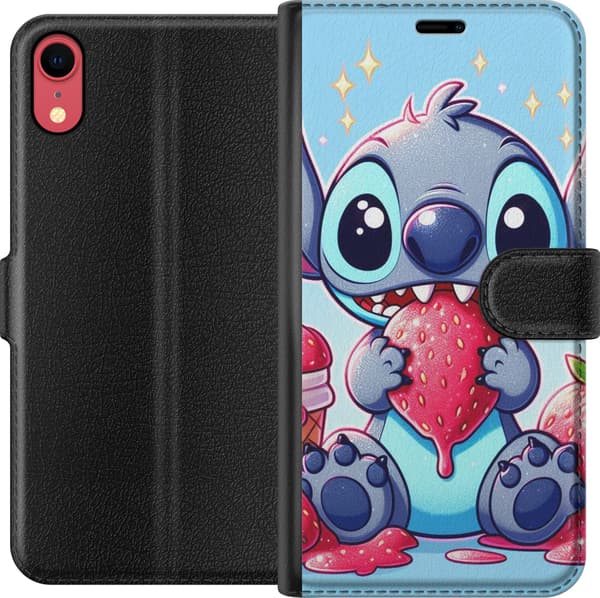 Kompatibelt Lommeboketui til Apple iPhone XR Strawberry Stitch