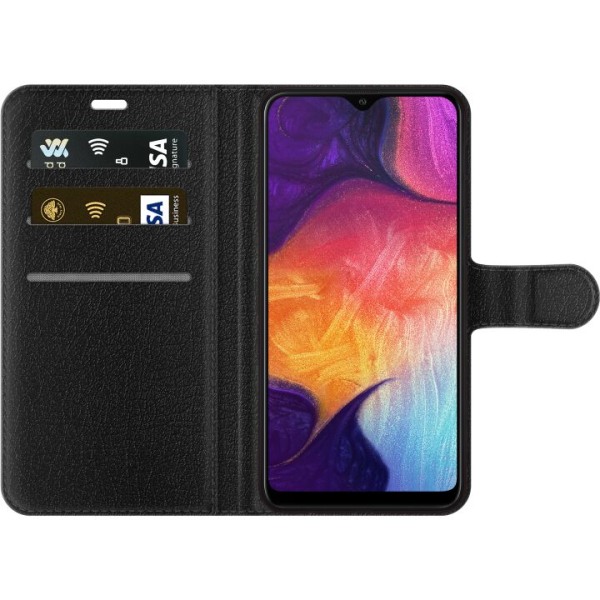 Samsung Galaxy A10 Plånboksfodral Färgglada tassar