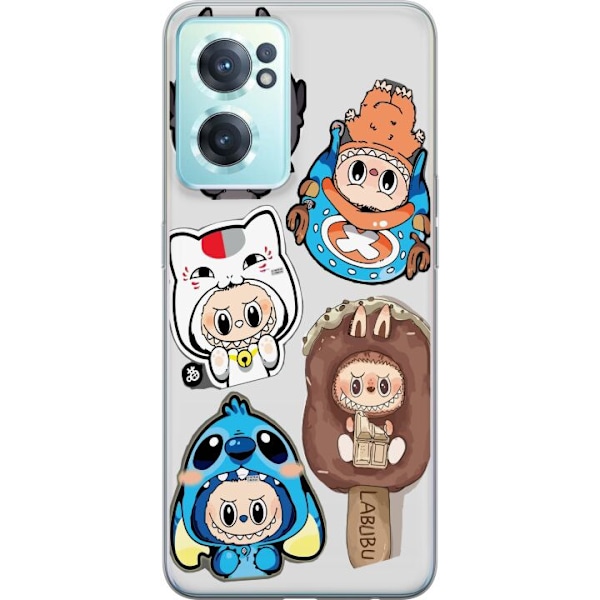 OnePlus Nord CE 2 5G Läpinäkyvä kuori Labubu hahmokokoelma