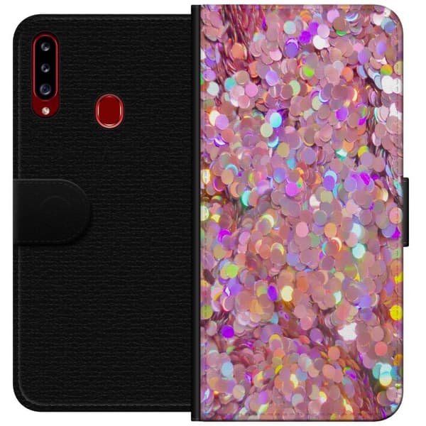 Kompatibelt Plånboksfodral till Samsung Galaxy A20s Glitter