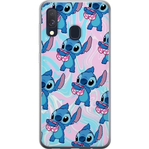 Samsung Galaxy A40 Läpinäkyvä kuori Stitch Retro