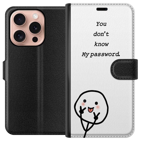 Apple iPhone 16 Pro Tegnebogsetui Du Kender Ikke Mit Adgangsko