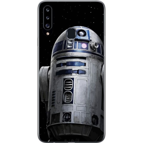 Samsung Galaxy A20s Genomskinligt Skal R2D2 Star Wars