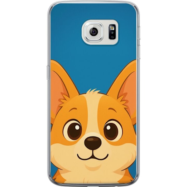 Samsung Galaxy S6 edge Läpinäkyvä kuori Hello Corgi