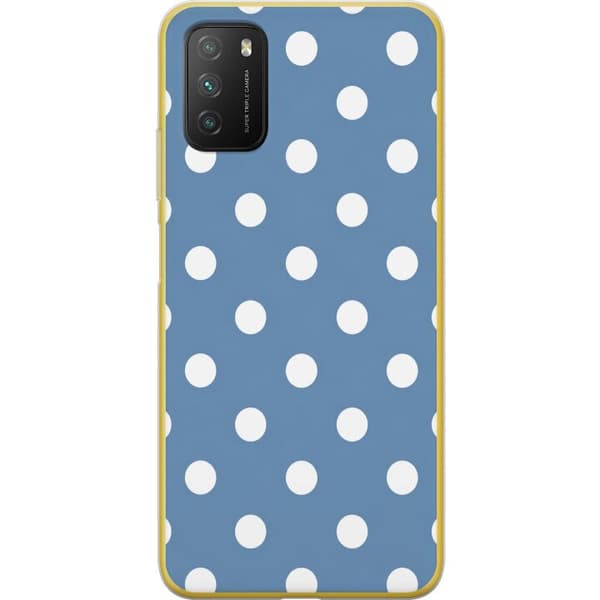 Kompatibel Mobilcover til Xiaomi Poco M3  Blåhvide prikker blå