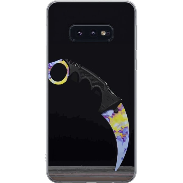 Samsung Galaxy S10e Läpinäkyvä kuori Karambit / Butterfly /
