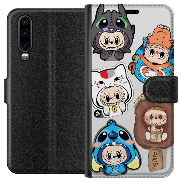 Huawei P30 Lompakkokotelo Labubu hahmokokoelma - Pop Mart Labu