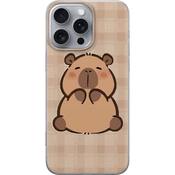 Apple iPhone 16 Pro Max Läpinäkyvä kuori Mobilskal kawaii capybara flera figurer japansk stil