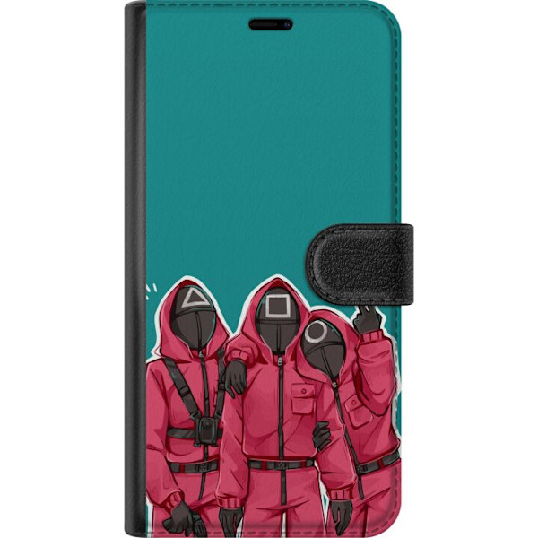 Apple iPhone 5 Tegnebogsetui Squid Game Karakterer Grafisk Design Seriefigurer Populær TV Motiv Asiatisk Stil Spændende Trend