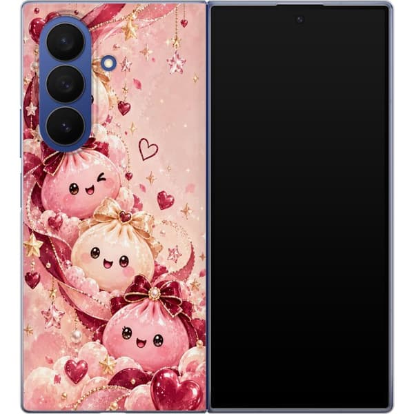 Kompatibelt Mobildeksel til Samsung Galaxy Z Fold7 Hjertevenner rosa
